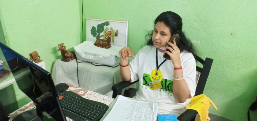 Tele-counselling service by Smile Foundation volunteer in Kolkata
