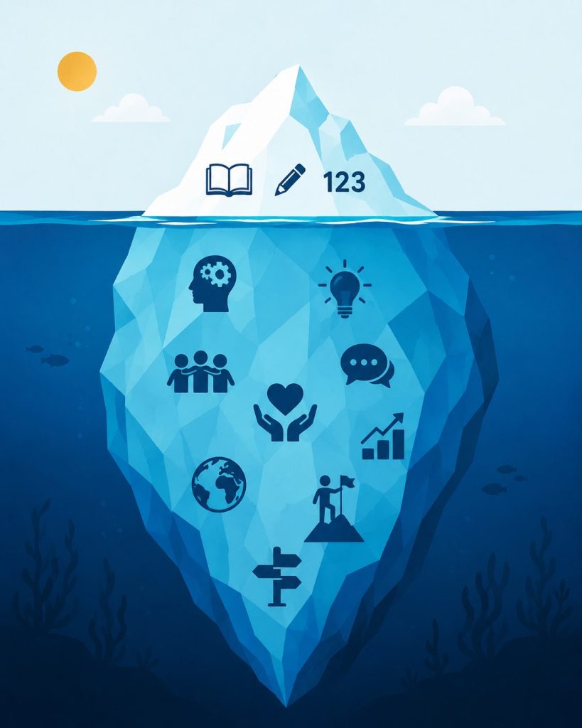 The iceberg of hidden skills