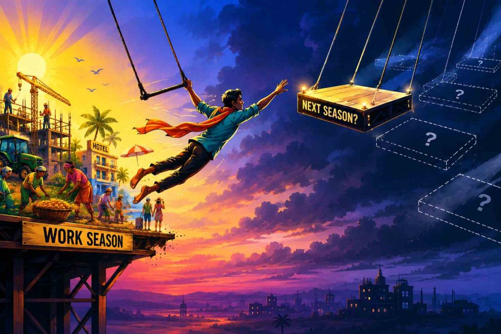 Precarious journey through uncertain seasons