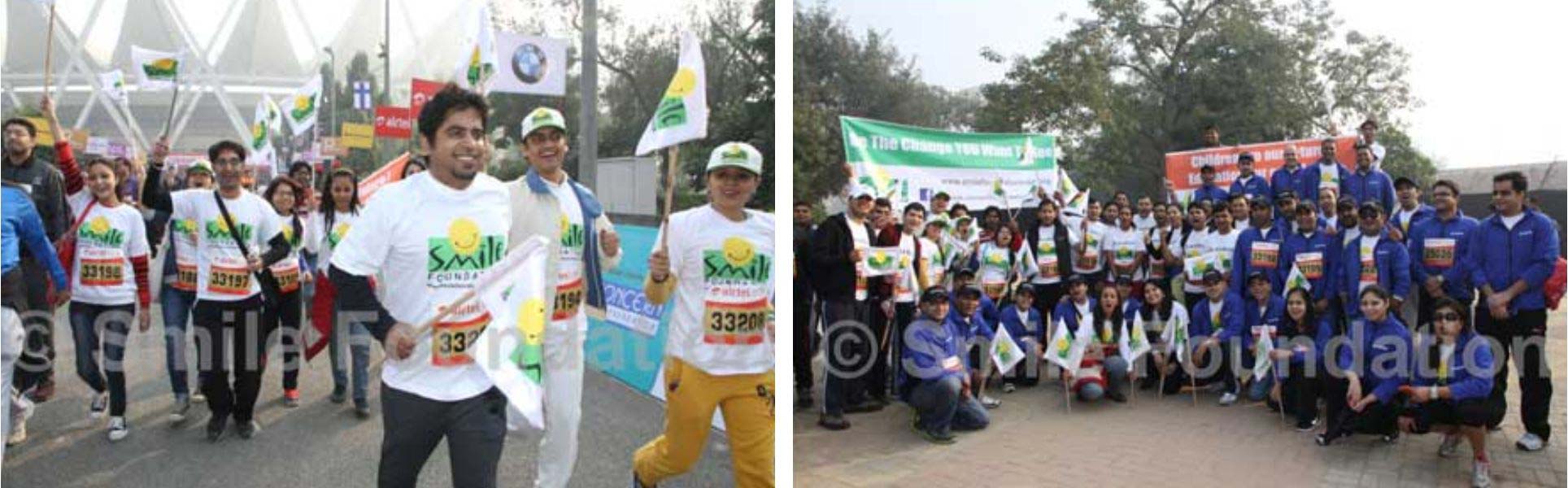 Smile Foundation runs at Airtel Delhi Half Marathon 2013