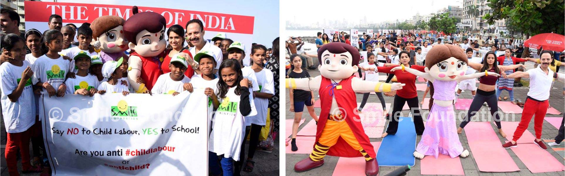 Smile Foundation children spend a day with Bheem and Chutki