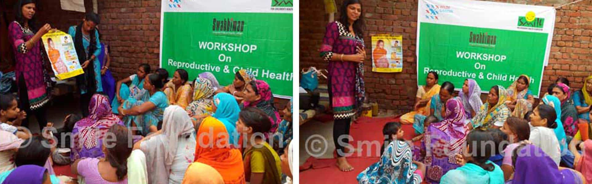 Workshop on reproductive and child health for women of Shashi Garden slum area, Delhi