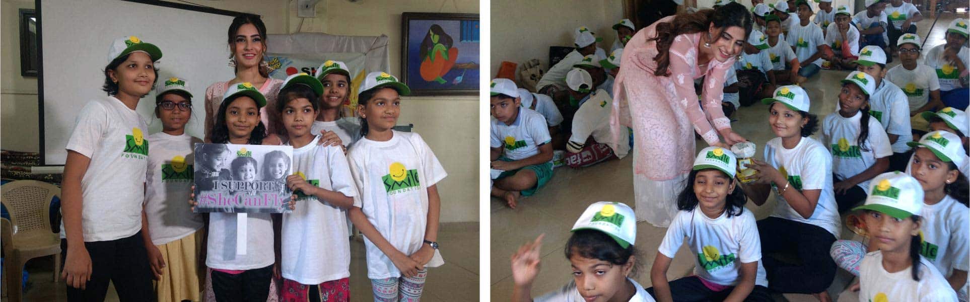 Actress Karishma Sharma spends a fun filled day with Mission Education children