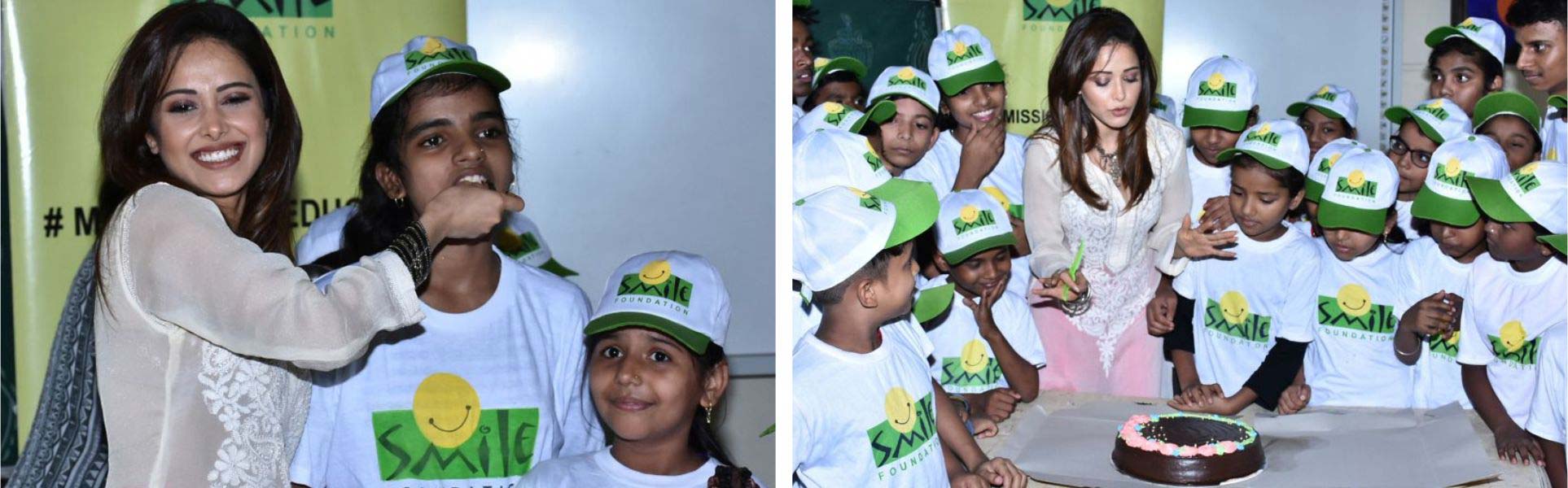 Nushrat Bharucha celebrates her birthday with Smile Foundation kids