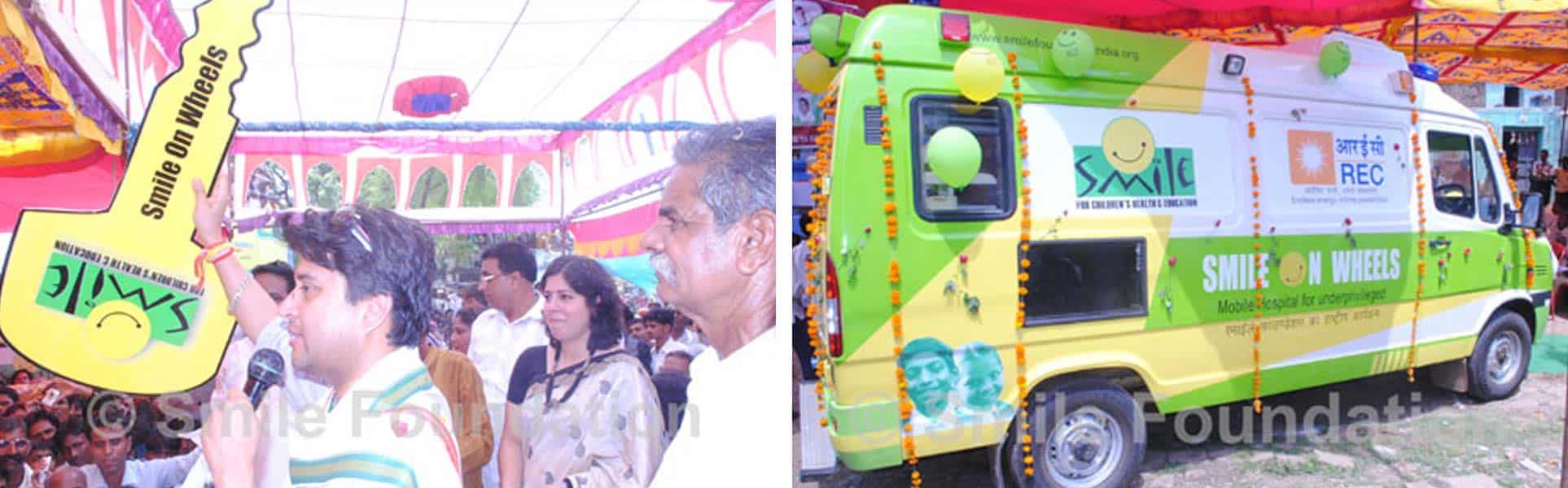 Smile on Wheels in Ashoknagar flagged off by Jyotiraditya Scindia