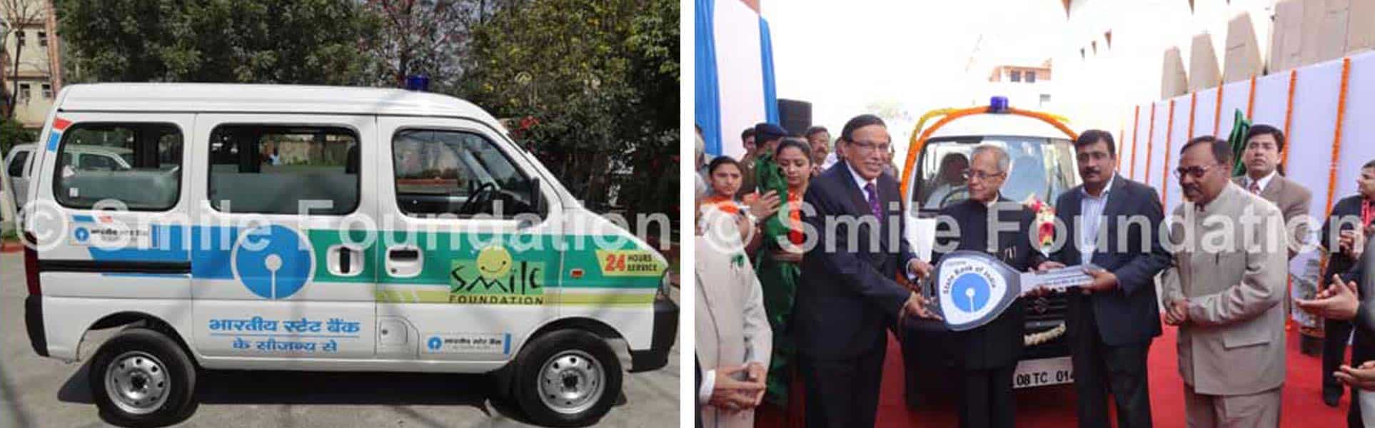 Shri Pranab Mukherjee inaugurates Smile's Mobile Emergency Response System
