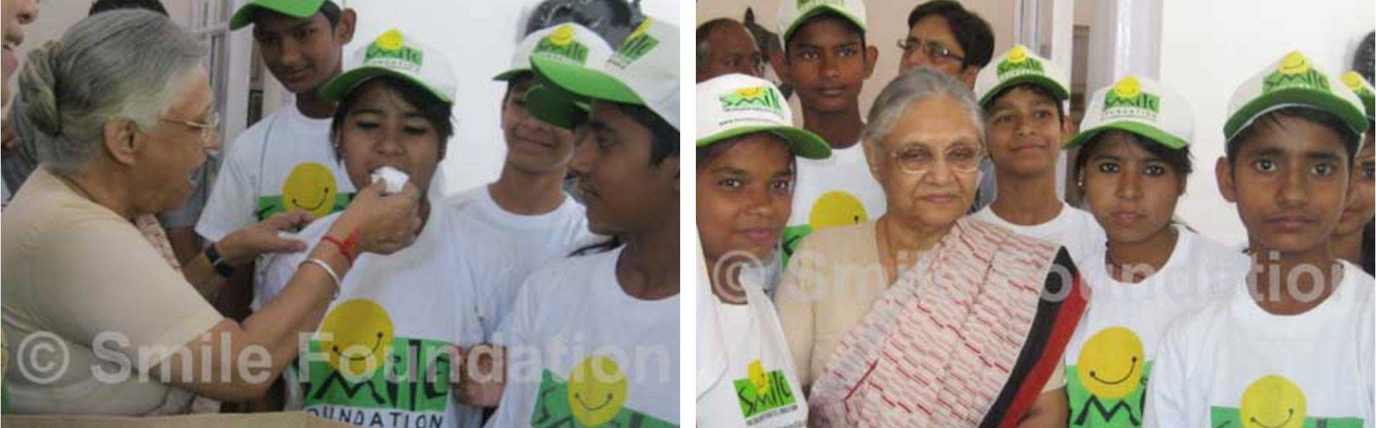 Delhi CM Sheila Dikshit spends World Literacy Day with Smile kids