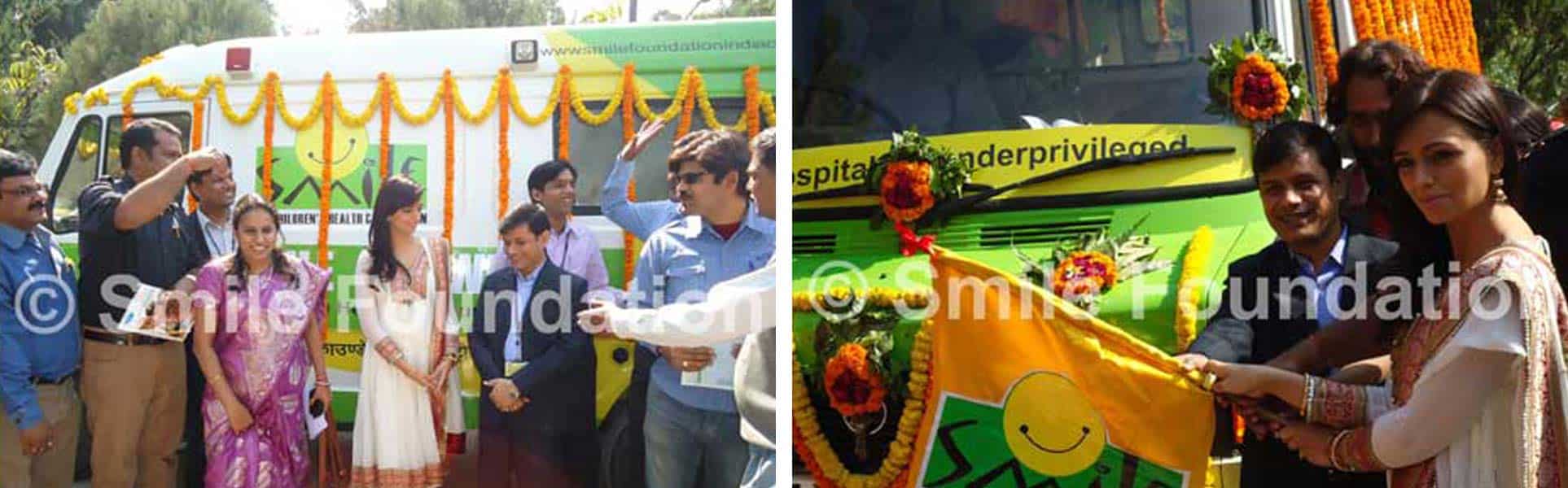 TV actor Roshni Chopra flags off Smile's latest mobile hospital in Varanasi