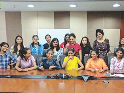 Members of the Women's Forum at Avery Dennison invited Smile Foundation's girl scholars to their Gurgaon office for a special session called “Found My Voice”. The session was aimed at enhancing the self-confidence of the girls and encouraging them to face their fears. Both the mentors and their young students had a great time participating in interesting activities and games together.