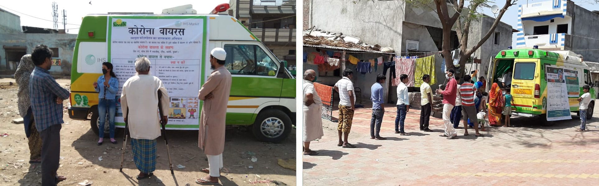 Smile on Wheels sensitizes people on steps to be taken during the ongoing pandemic Covid-19