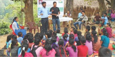 Nutrition workshops for tribal families in Ganganagar, Tripura