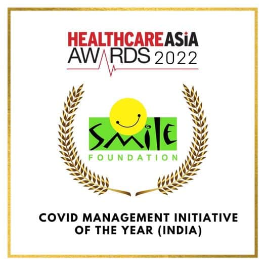 Smile Foundation receives Healthcare Asia Awards 2022 for COVID Management Initiative of the Year (India).